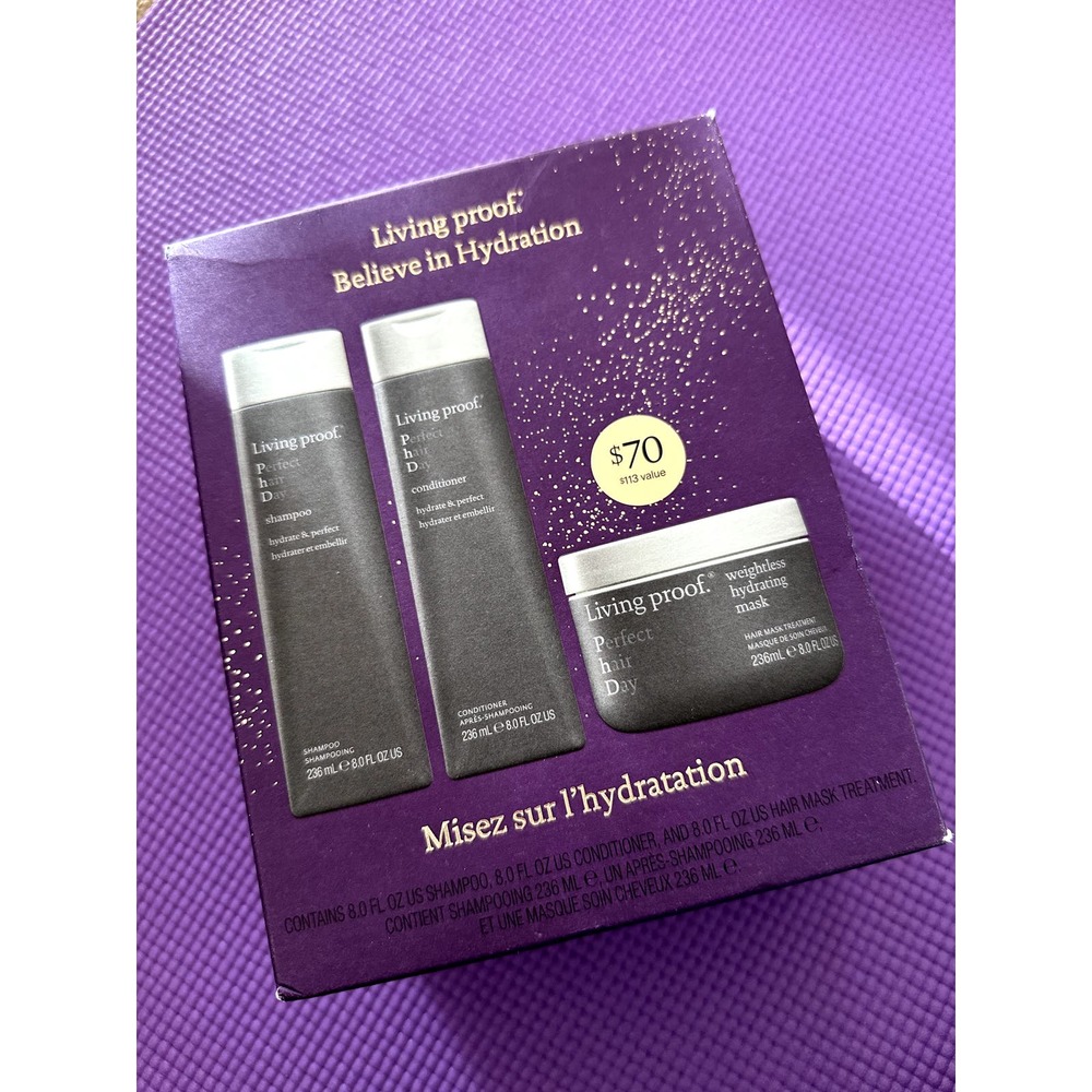 New Living Proof Perfect Hair Day Hydration Set Shampoo Conditioner Mask